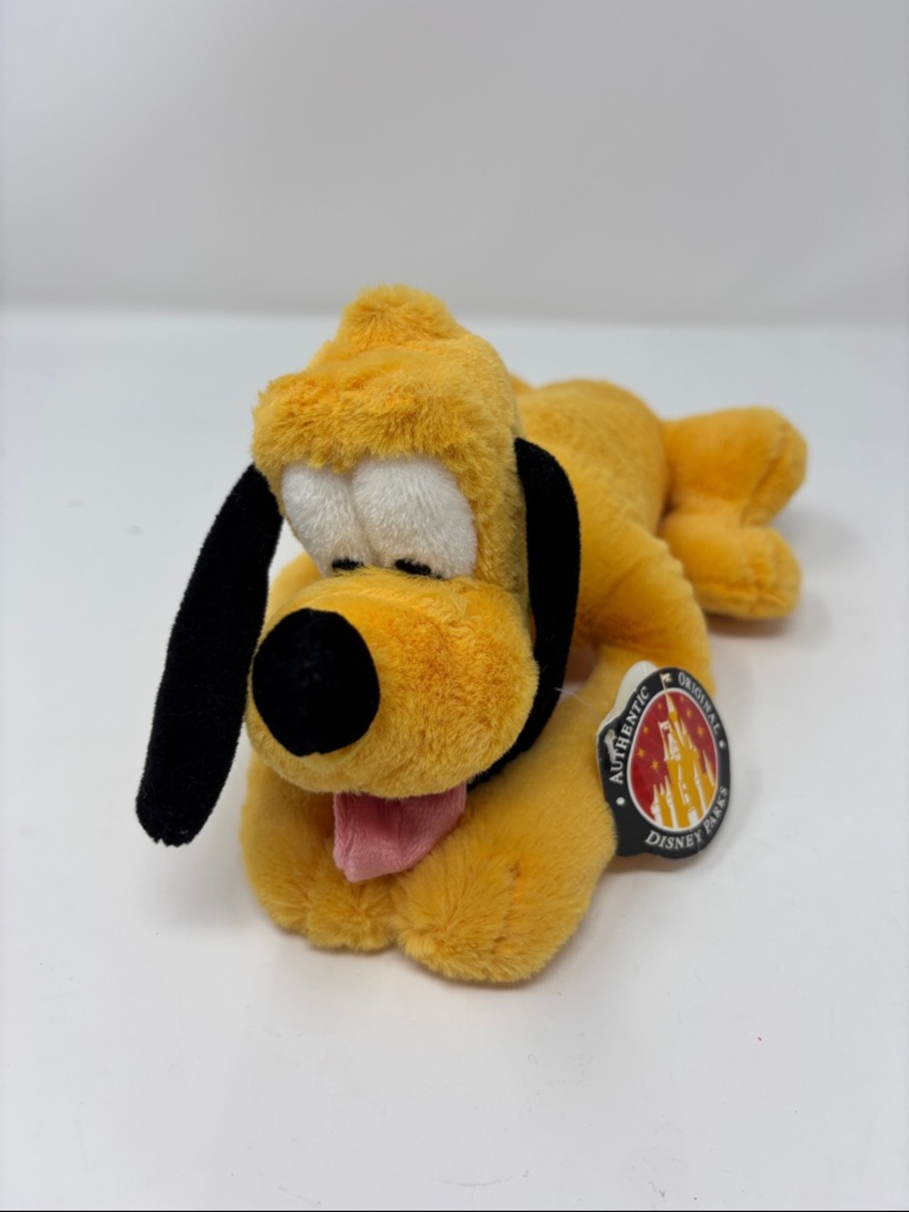 Disney Yellow Pluto Plush Dog Toy with Black Ears Pluto